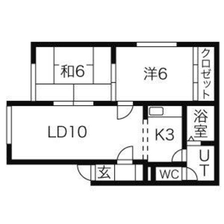 アサヒプラザ　Bの物件間取画像